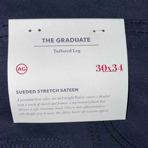 Men’s AG The Graduate Slim Pants in Navy - Picture 5 of 10